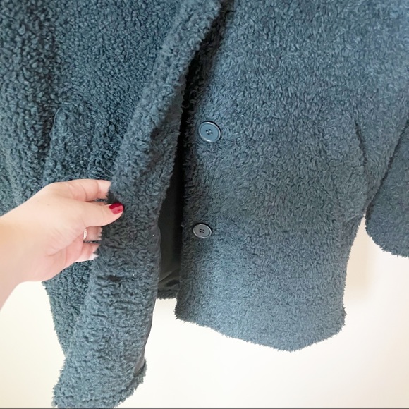 Gentle Fawn Vera Popcorn Short Teddy Coat Dark Teal Green S NWT - Picture 7 of 13